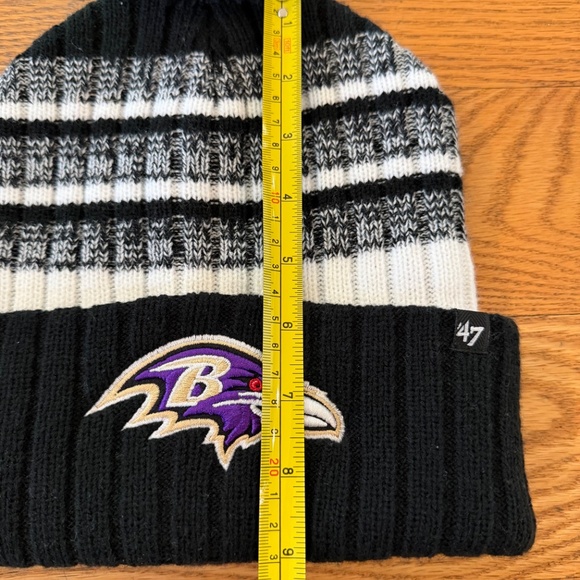 Baltimore Ravens Winter Beanie Snow Hat With Pom ‘47 Brand - Picture 6 of 6